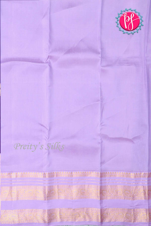 Half Pure Kanchipuram Silk Saree-Purple And Lightlavender-PA2589332