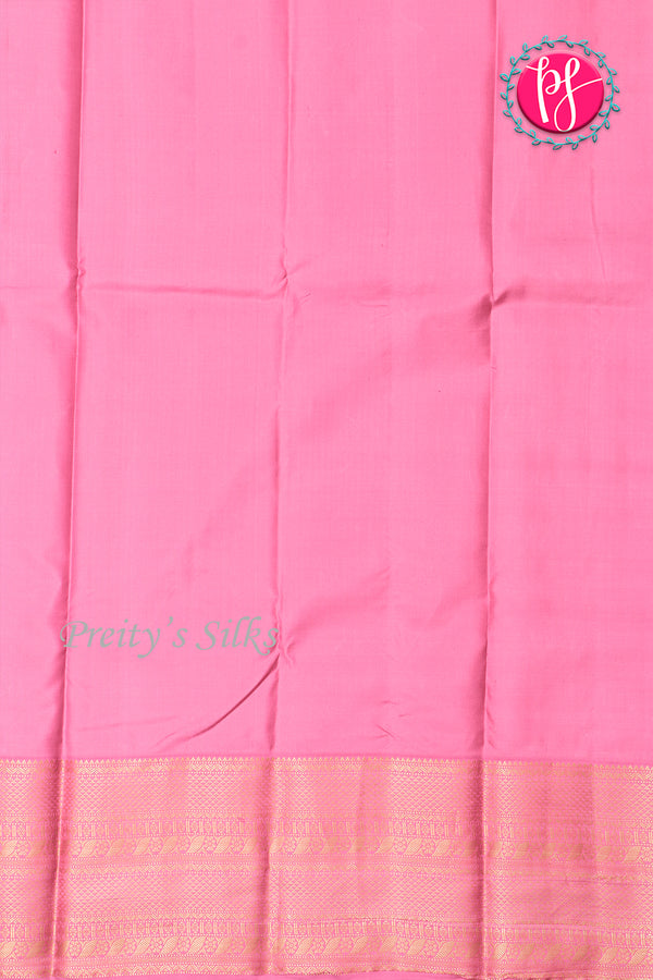 Pure Kanchipuram Silk Saree-Rubyred And BabyPink-PA27124
