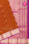 Half Pure Kanchipuram Silk Saree-Mustardyellow And Pink-PA25013