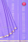 Pure Mysore Crepe Silk Saree (With singlechecks)- Lavender-PA10730