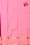 Half Pure Kanchipuram Silk Saree-Rosered And Lightpink-PF82179