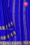 Pure Mysore Crepe Silk Saree-Gandaberunda Border-Royalblue-PA20598