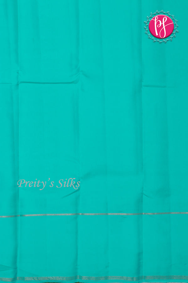 Pure Kanchipuram Silk Saree-Deepblue And Seablue-PF82173