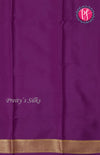 Pure Mysore Crepe Silk saree-White And Purple-PF45500