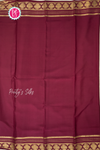 Pure Mysore Crepe Silk Saree-Parrotgreen And Marron-PA56162