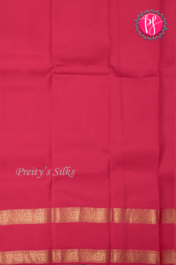 Half Pure Kanchipuram Silk Saree-Light Pastel Green And Red-PA25832