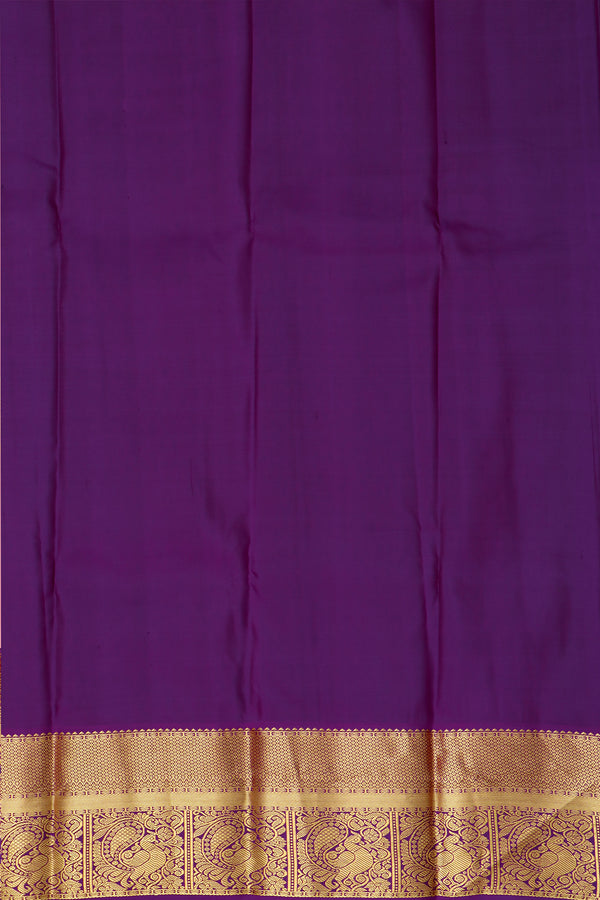 Pure Kanchipuram Silk Saree-Lightpink And Purple-PA23514
