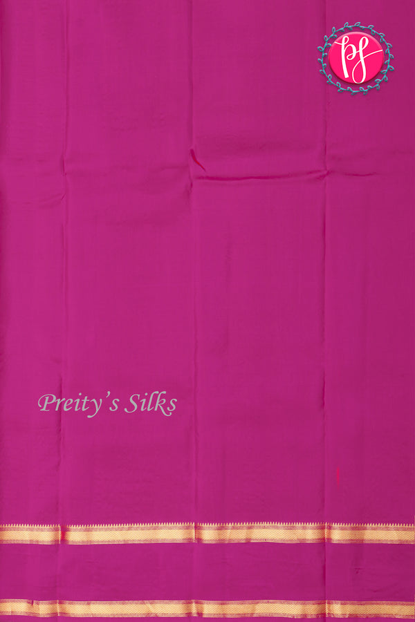 Half Pure Kanchipuram Silk Saree-Brickreed And Pink-PA25965