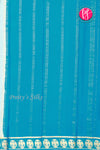 Pure Mysore Crepe Silk Saree-Gandaberunda Border-Pale Teal blue And Tealblue-PA33975