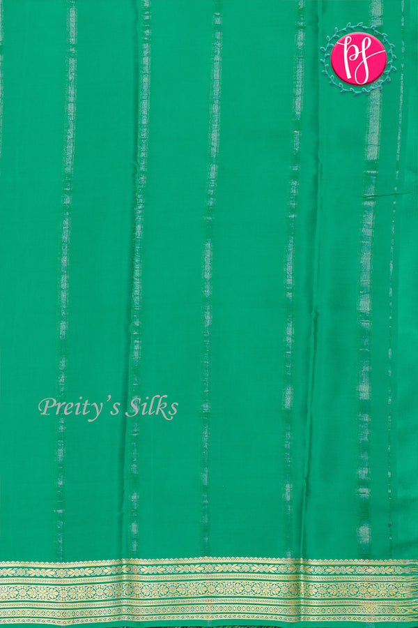 Pure Mysore Crepe Silk Saree-Mauve And Green-PA28937