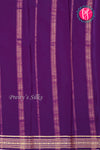 Pure Mysore Crepe Silk Saree -Purple-PF46924