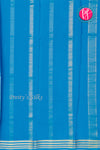 Pure Mysore Crepe Silk Saree-Royalblue And Tealblue-PA19960