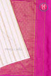 Pure Mysore Crepe Silk Saree Borderless Contrast colors-PA09550