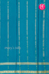 Pure Mysore Crepe Silk Saree-Mustardyellow And Tealblue- PA22264