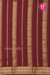 Pure Mysore Crepe Silk Saree-PowderBlue And Deepmarron-PA46766