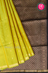 Kanchipuram Soft Silk Saree-Lightolivegreen And Black-PA20267