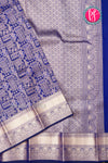 Pure Brocade Kanchipuram Silk Saree-Blue-PA24535