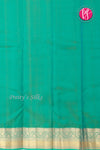 Pure Kanchipuram Silk Saree-Distemper green-PA04340