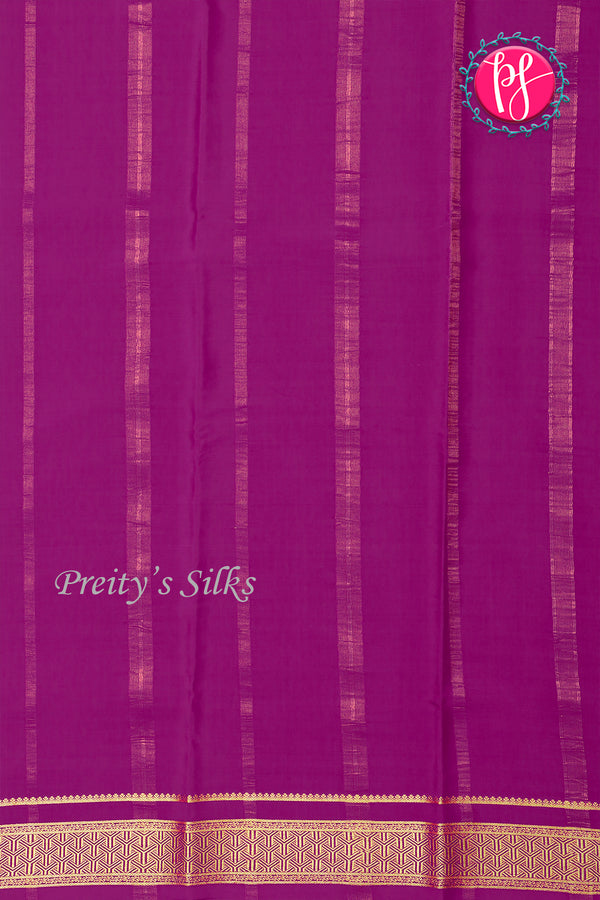 Pure Mysore Crepe Silk Saree-Purple- PA26341