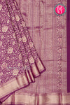 PURE KADDI BANARASI GEORGETTE SILK SAREE-Wine-PA23868