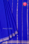 Pure Mysore Crepe Silk Saree-Royalblue-PA19538