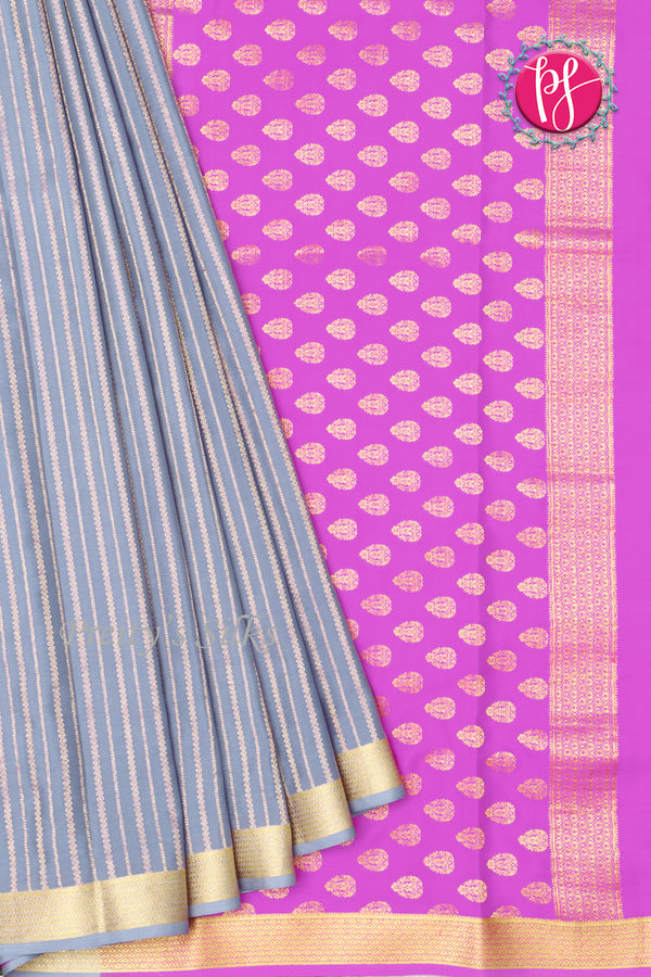 Pure Mysore Crepe Silk Saree -PF77442