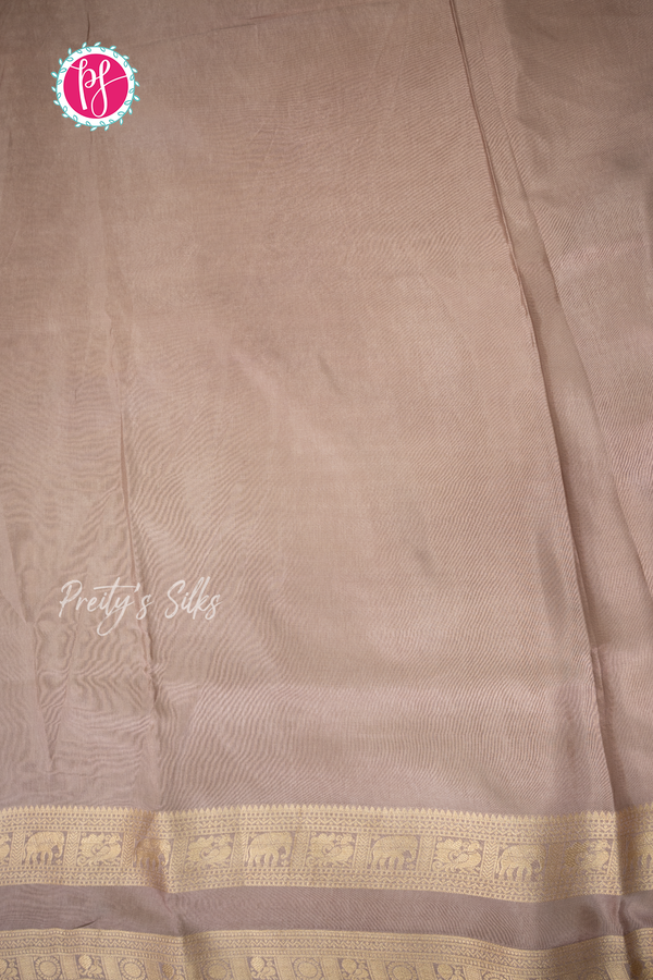 Munga Crepe Silk Saree with checks pattern- PA53740