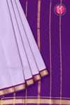 Pure Mysore Crepe Silk Saree -Lilac And Purple-PA10650