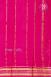 Pure Mysore Crepe Silk Saree-Mustardyellow And Pink-PA29027