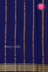 Pure Mysore Crepe Silk Saree-Navyblue- PA33665