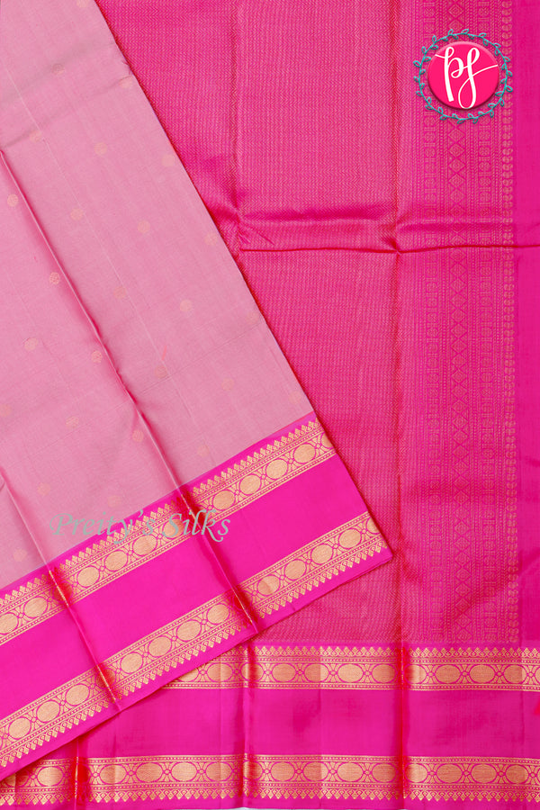 Pure Kanchipuram Silk Saree-Mauvepink And Mejentapink-PA35455