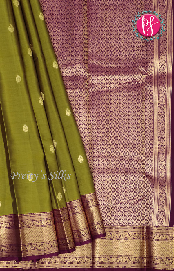Half Pure Kanchipuram Silk Saree-PF59091
