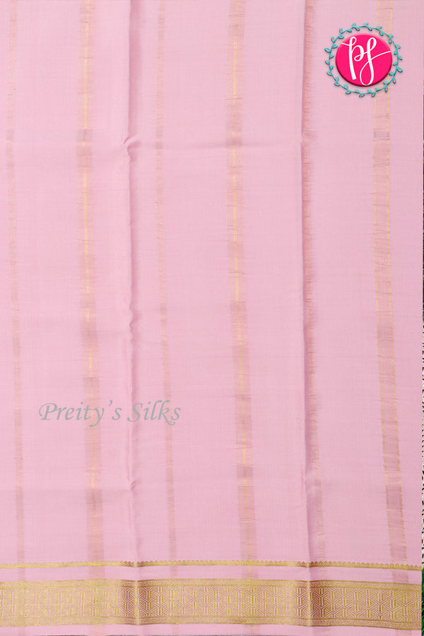 Pure Mysore Crepe Silk Saree-Soft Rose-PA26341