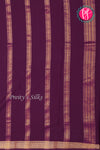 Pure Mysore Crepe Silk Saree-Deepwine-PA33565
