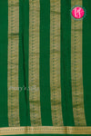 Pure Mysore Crepe Silk Saree-Double checks-Rich Magenta And Green-PA26523