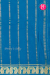 Pure Mysore Crepe Silk Saree -Mustardyellow And Oceanblue- PA47159