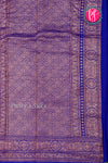 PURE KADDI BANARASI CREPE SILK SAREE-Royalblue-PA29680
