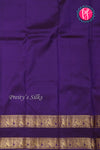 Pure Kanchipuram Silk Saree-Yellow And Navyblue-PA23514