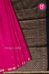 Kanchipuram Soft Silk Saree-Pink And Black-PA20267