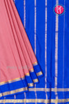 Pure Mysore Crepe Silk Saree -Onion pink And Royalblue-PF82490