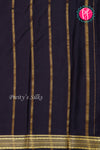 Pure Mysore Crepe Silk Saree-Babypink And Black-PA28981