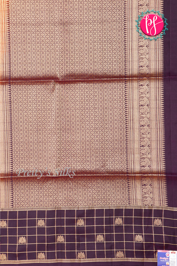 Kanchipuram Soft Silk Saree-Rosepink And Deeppurple-PA27323