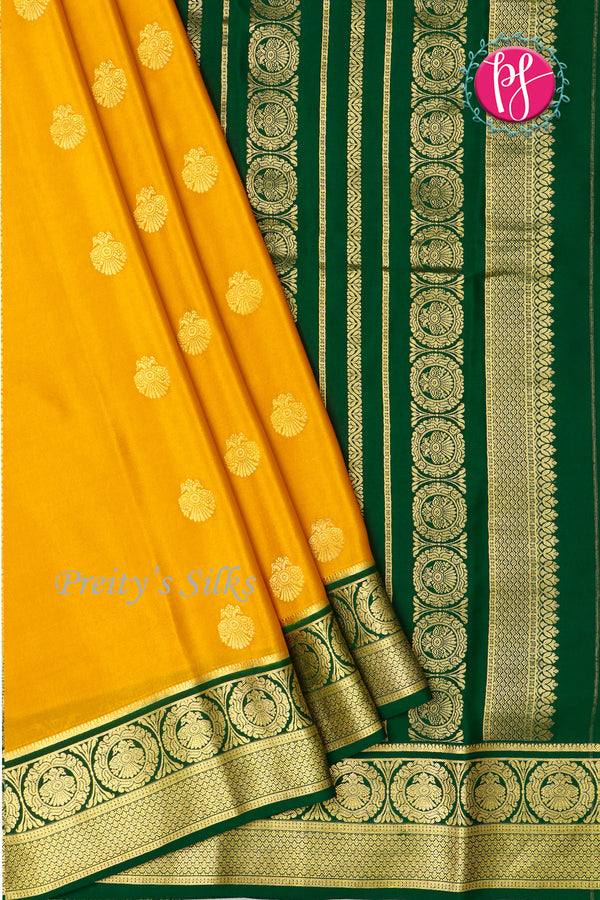 Pure Mysore Crepe Silk Saree-PF77379