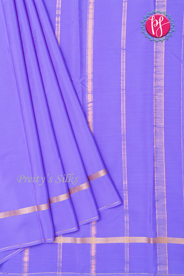 Pure Mysore Crepe Silk Saree-Lavender-PA19482