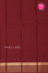 Half pure kanchipuram silk saree - Copper maroon with Brick brown PA25965
