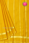 Pure Mysore Crepe Silk Saree-Mustardyellow-PA21800