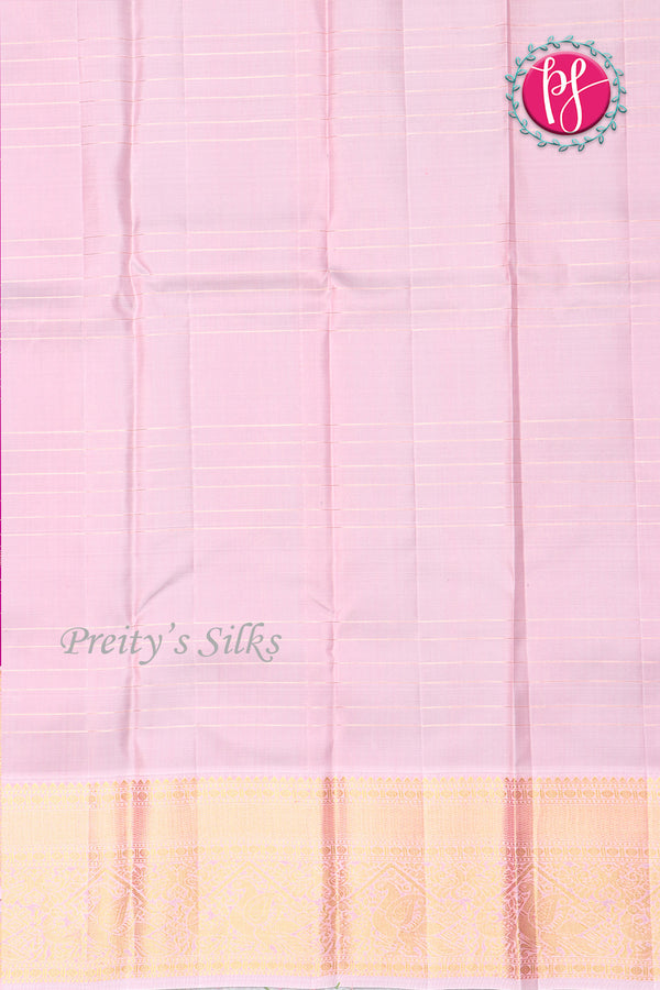 Pure Kanchipuram Silk Saree-Wine With Light Pink-PF81322
