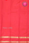 Half Pure Kanchipuram Silk Saree-Mejentapink And Red-PA27022