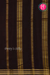 Pure Mysore Crepe Silk Saree-Red And Black-PA19960