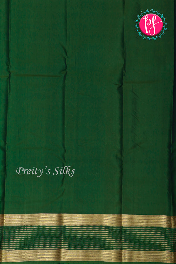 Half Pure Kanchipuram Silk Saree-Dark Plum And Bottle Green-PA25832